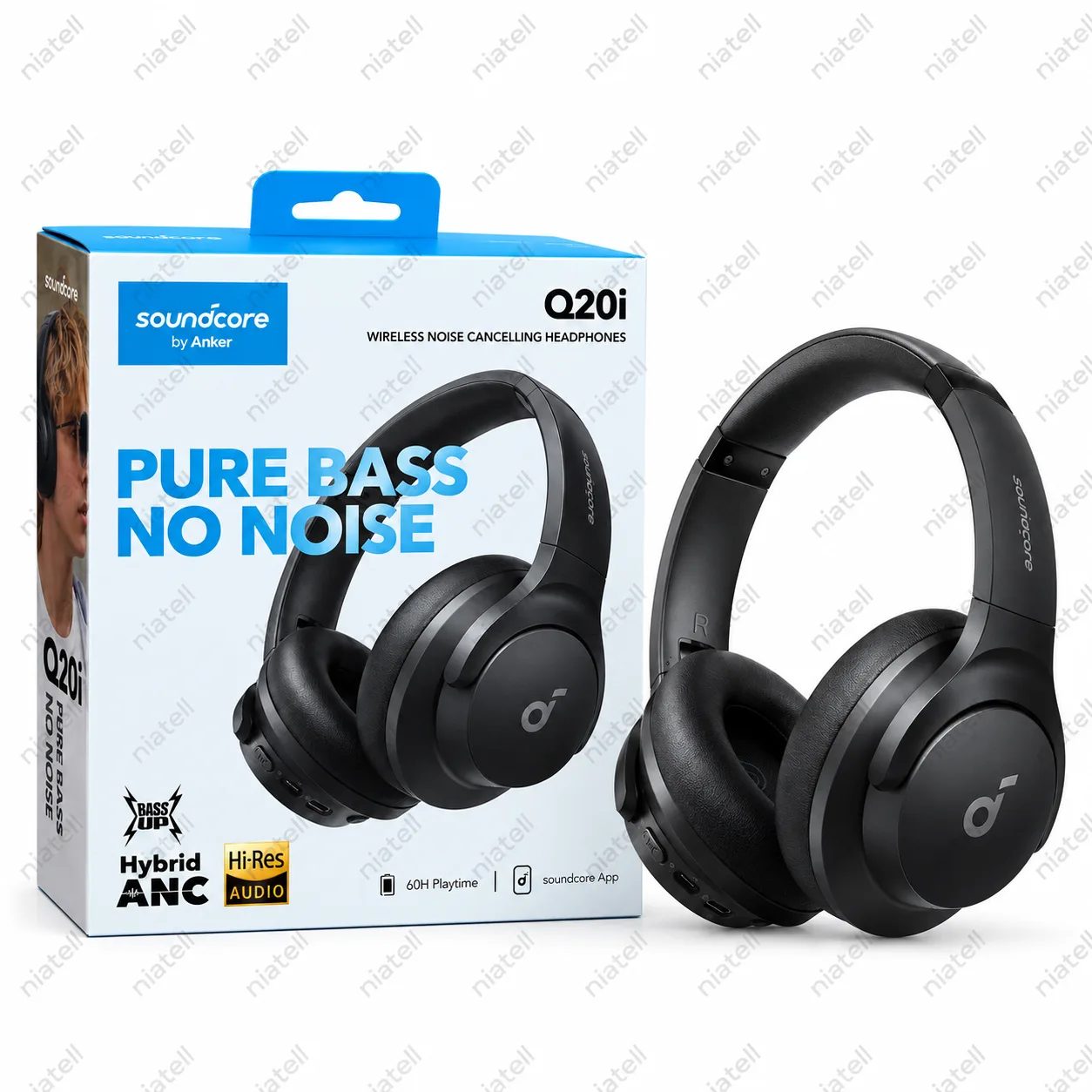 هدفون بی سیم انکر Soundcore Life Q20i مدل A3004H11 در نیاتل