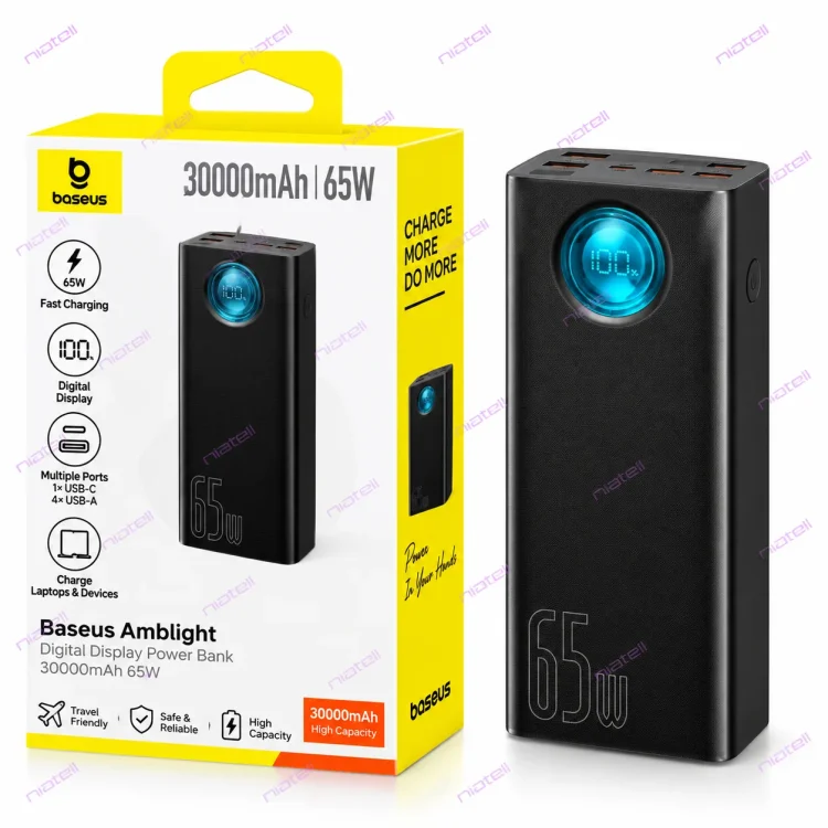 پاور بانک بیسوس مدل   Amblight Digital Display 30000mAh 65W