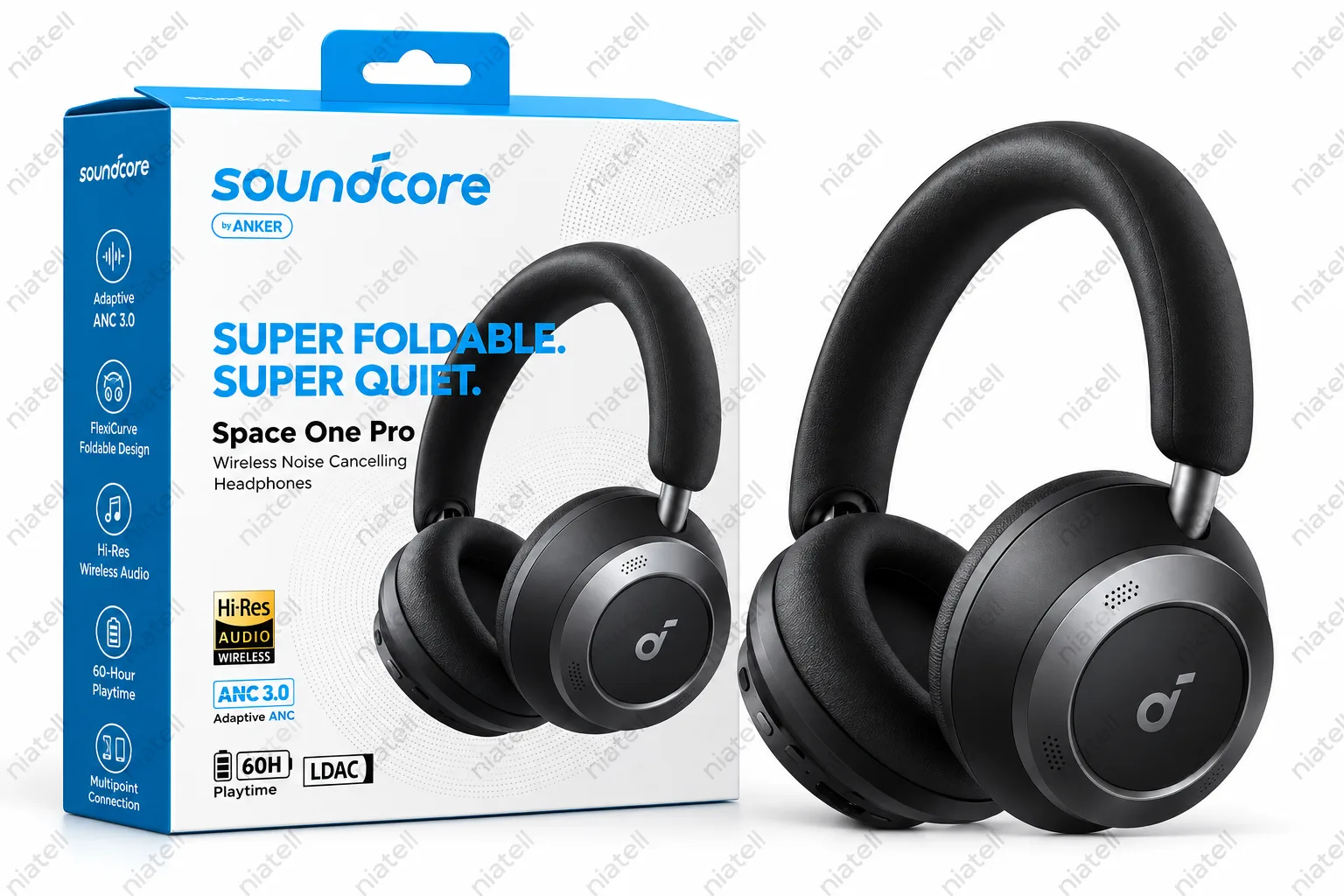هدفون بی سیم انکر Soundcore Space One Pro مدل A3062G11 در نیاتل