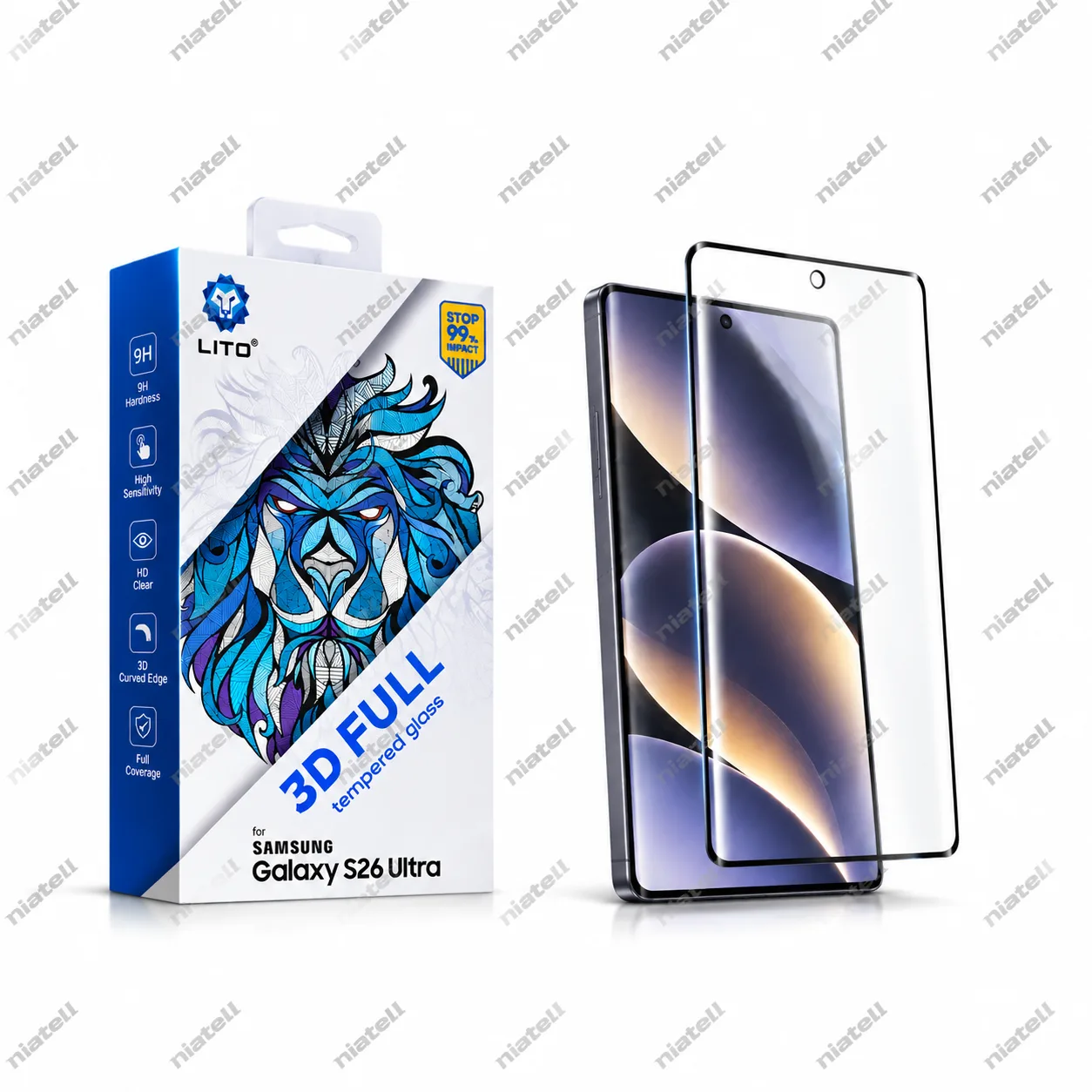 گلس سامسونگ S26 Ultra 3D Full در نیاتل